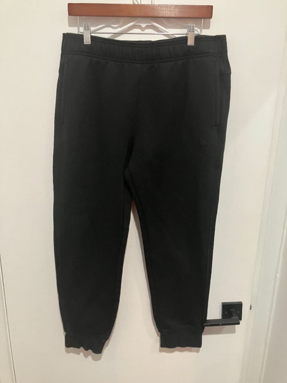 H&M Move Men's Black Regular Fit Fleece Sports Joggers Sweatpants Large